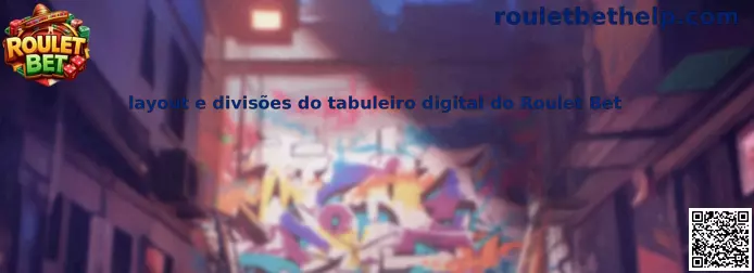 Layout e divisões do tabuleiro digital do Roulet Bet